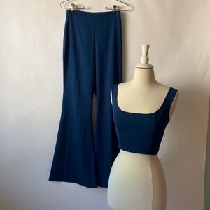 Leith Teal Tank Top & Wide Leg Pant XXS
